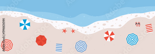 summer beach seamless background