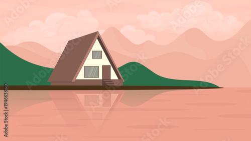 house on lake