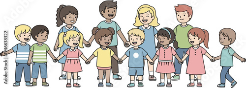 Kids active play vector