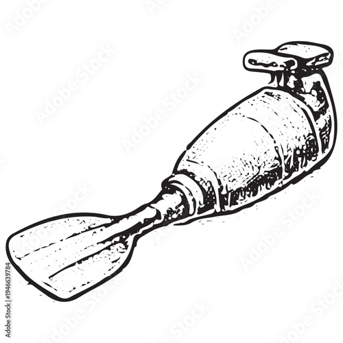 Emergency Boat Motor Illustration Marine Rescue Propulsion Engine Safety Equipment