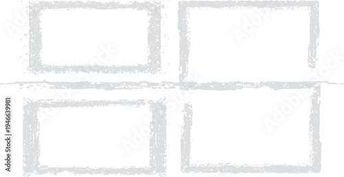 Four distressed grey squares divided by a horizontal line