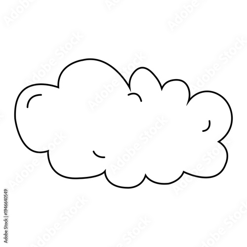 Simple Cloud Outline Hand Drawn Doodle Vector Element