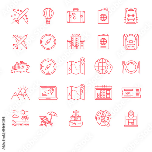 Travel and tourism icons