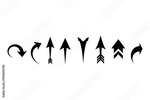 Collection of ancient and fantasy arrow and spearhead designs