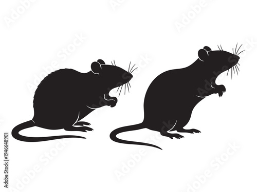 Rat Silhouette Vector