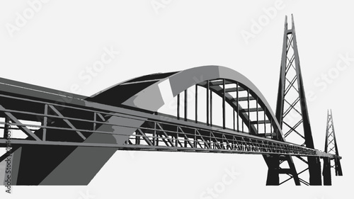 Low Angle View of Metal Bridge Structure