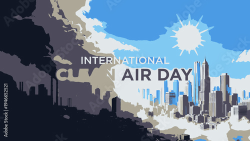 International Clean Air Day Graphic vector illustration