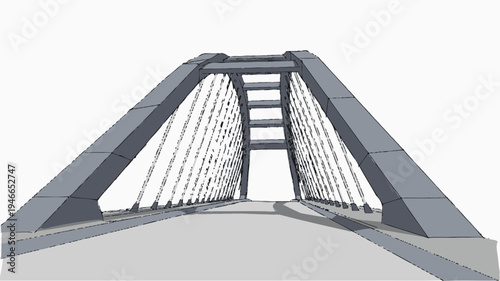 Futuristic Suspension Bridge Design