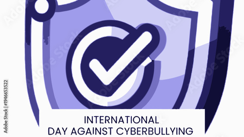 International Day Against Cyberbullying Symbol vector illustration