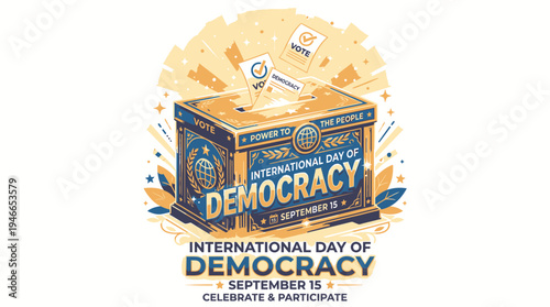 International Day of Democracy Celebration vector illustration
