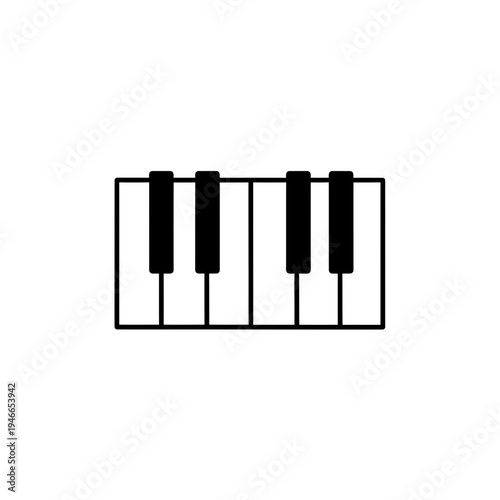 Minimalist Piano Keys Graphic vector illustration