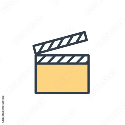 Movie Clapper Board Vector Icon vector illustration