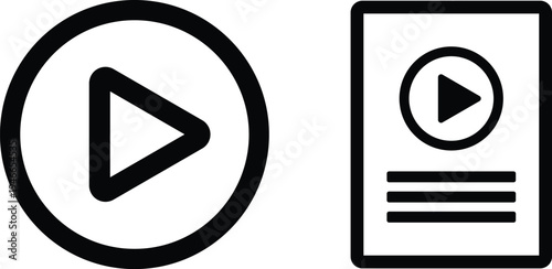 Video play button icons for video and mobile player