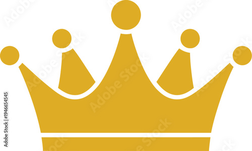Golden royal crown symbolizes monarch power and supreme.