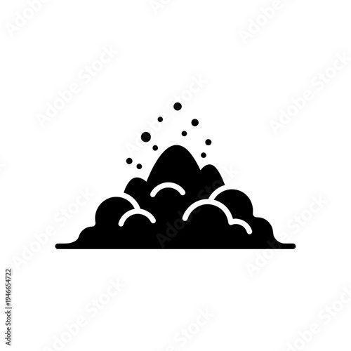 Pile of Dust Silhouette vector illustration