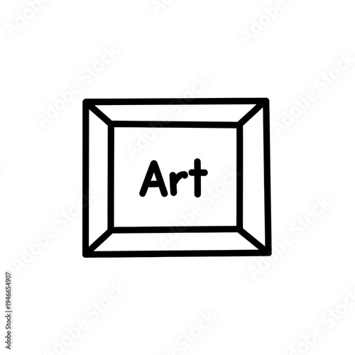 Simple Art Frame Icon vector illustration