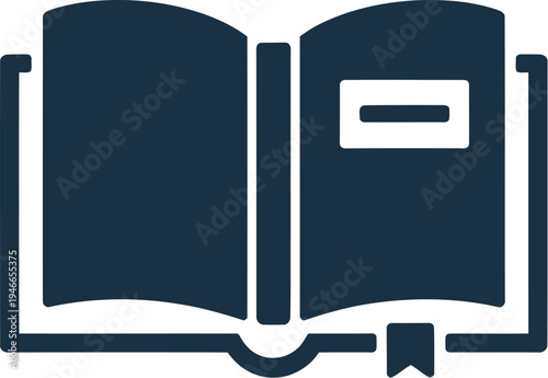 Open book icon representing knowledge, education, or reading.