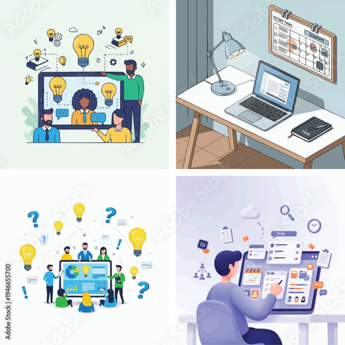 Diverse team of professionals collaborating on innovative ideas and project planning sessions