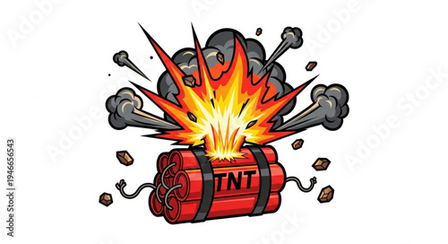 Cartoon Dynamite Stick Explosion.