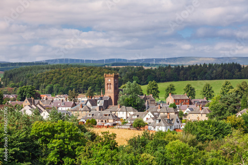 Scenic view of Doune village in Scottish countryside