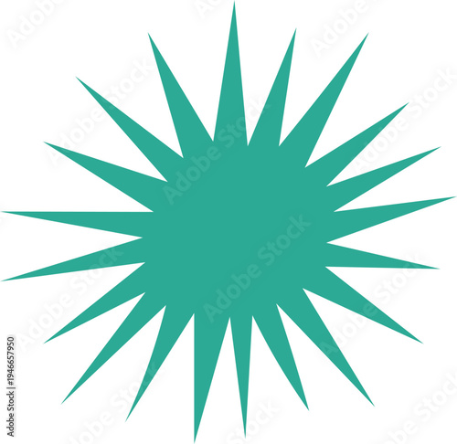 Green starburst shape for design