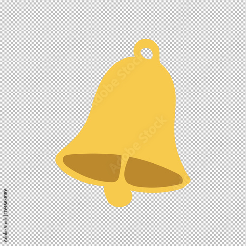 Yellow bell icon with clapper