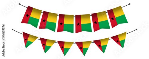 Guinea-Bissau flag decoration isolated template collection