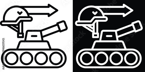 mobilization Two-tone version in black and white background