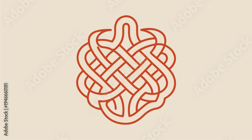 Celtic Knot Symbol Abstract Design.
