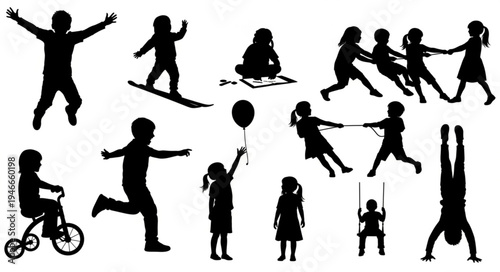 Children Playing Outdoor Activities.