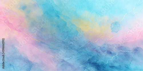 Abstract an immersive painting, where watercolor washes blend harmoniously in a pastel symphony.