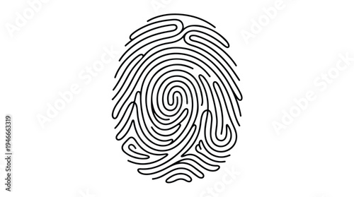 Fingerprint Icon Vector Graphic Illustration.