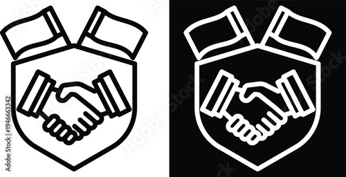 alliance Two-tone version in black and white background