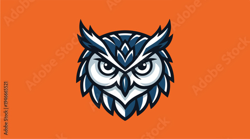 Intense Owl Mascot Logo Design.