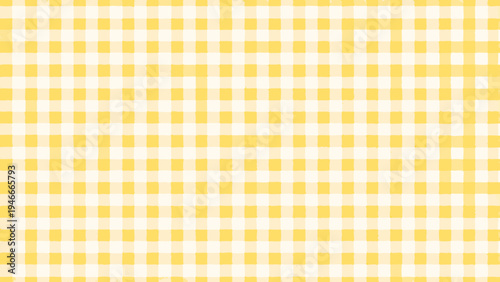 A repeating pattern of yellow and white checkered squares fills the frame