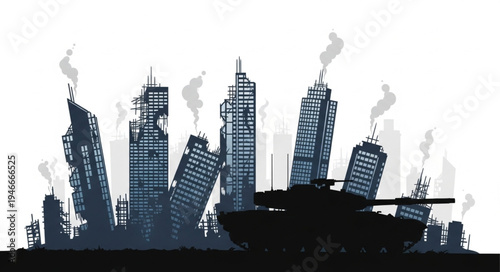 City Skyline Industrial Pollution.