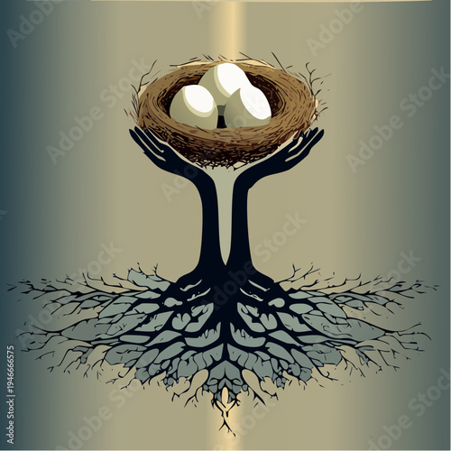 Human Life Cycle Illustration from Baby to Elderly Aging Process Concept