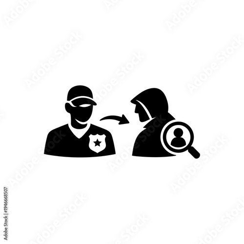 Criminal Suspect Identification Icon