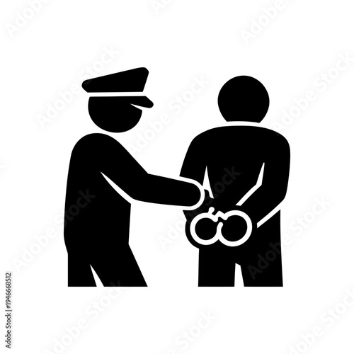 Criminal Arrest Handcuffs Icon