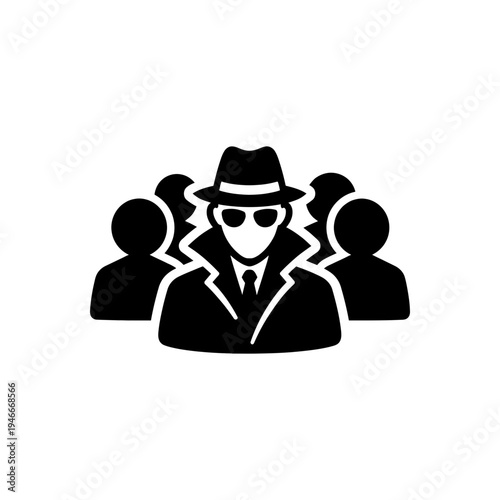 Undercover Secret Agent Spy Icon