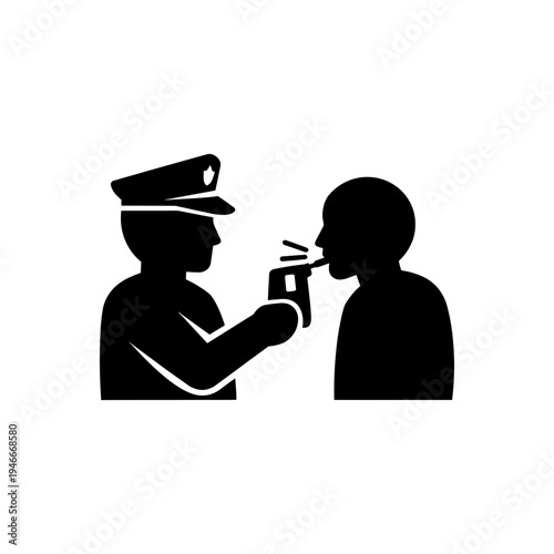 Alcohol Breathalyzer Testing Safety Icon