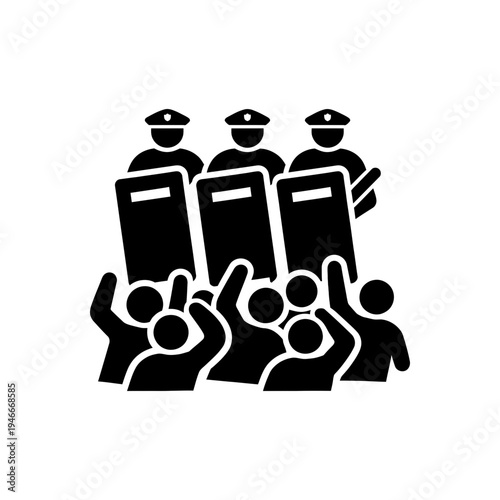 Riot Control Police Shield Icon