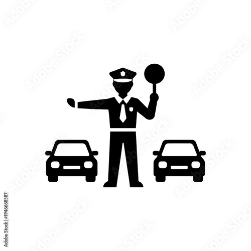 Road Traffic Control Manual Icon