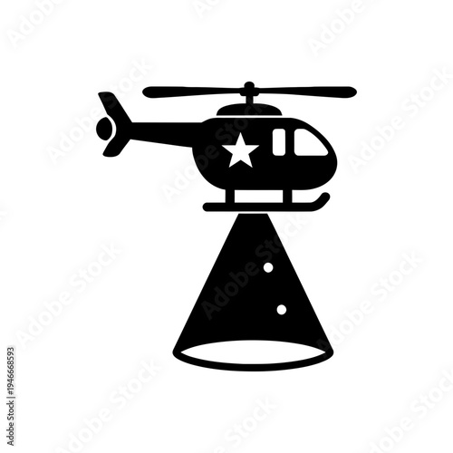 Police Helicopter Aerial Surveillance Icon