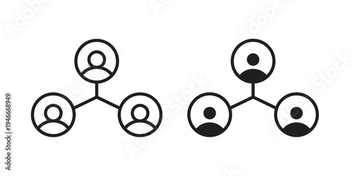 Stakeholders icon in a simple line art style. EPS10