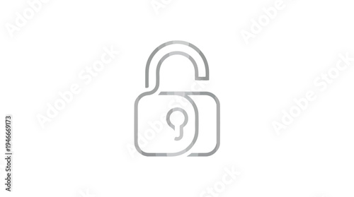Open Padlock Icon Symbolizing Security and Access.