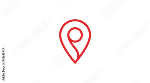 Free Download Red Location Pin Icon on White Background. - GFXLoad