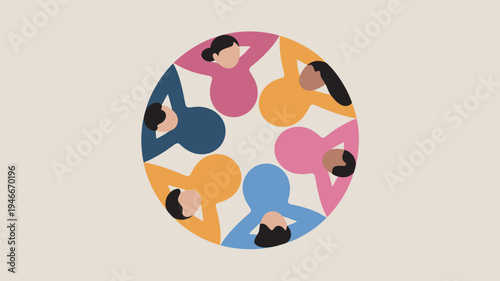 A diverse group of people sitting in a circle together in harmony