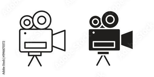 TV camera icon in a simple line art style. EPS10