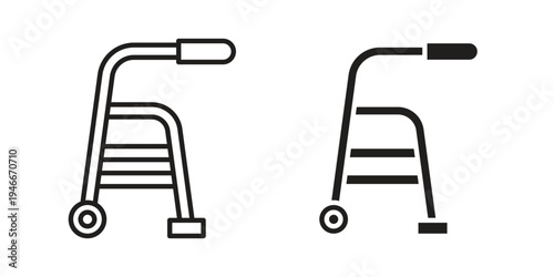 Walker icon in a simple line art style. EPS10